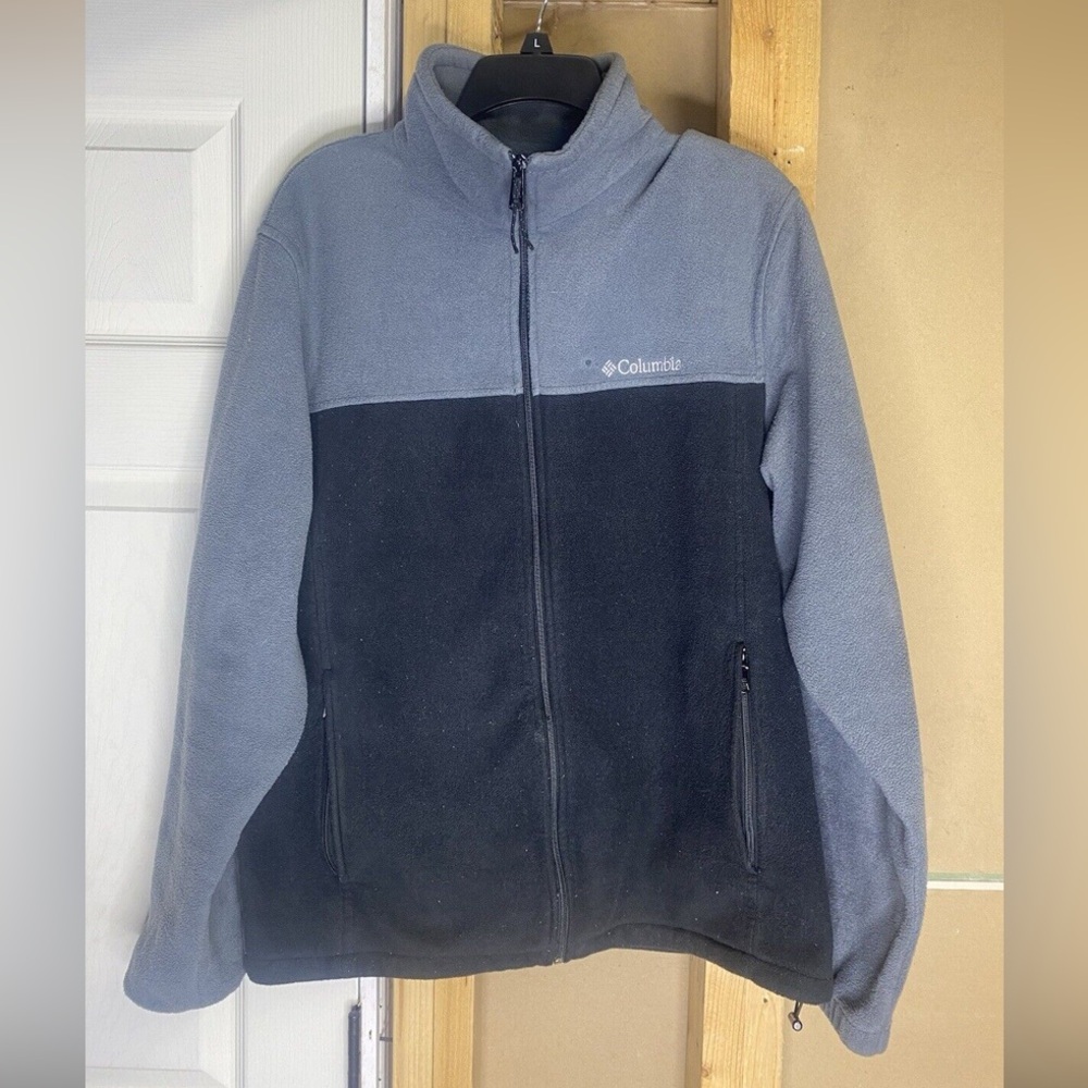 Columbia Men's Mountain Full Zip Fleece Black & Gray Large